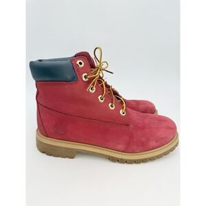 Timberland RARE Youth Red Leather Boot size 6.5